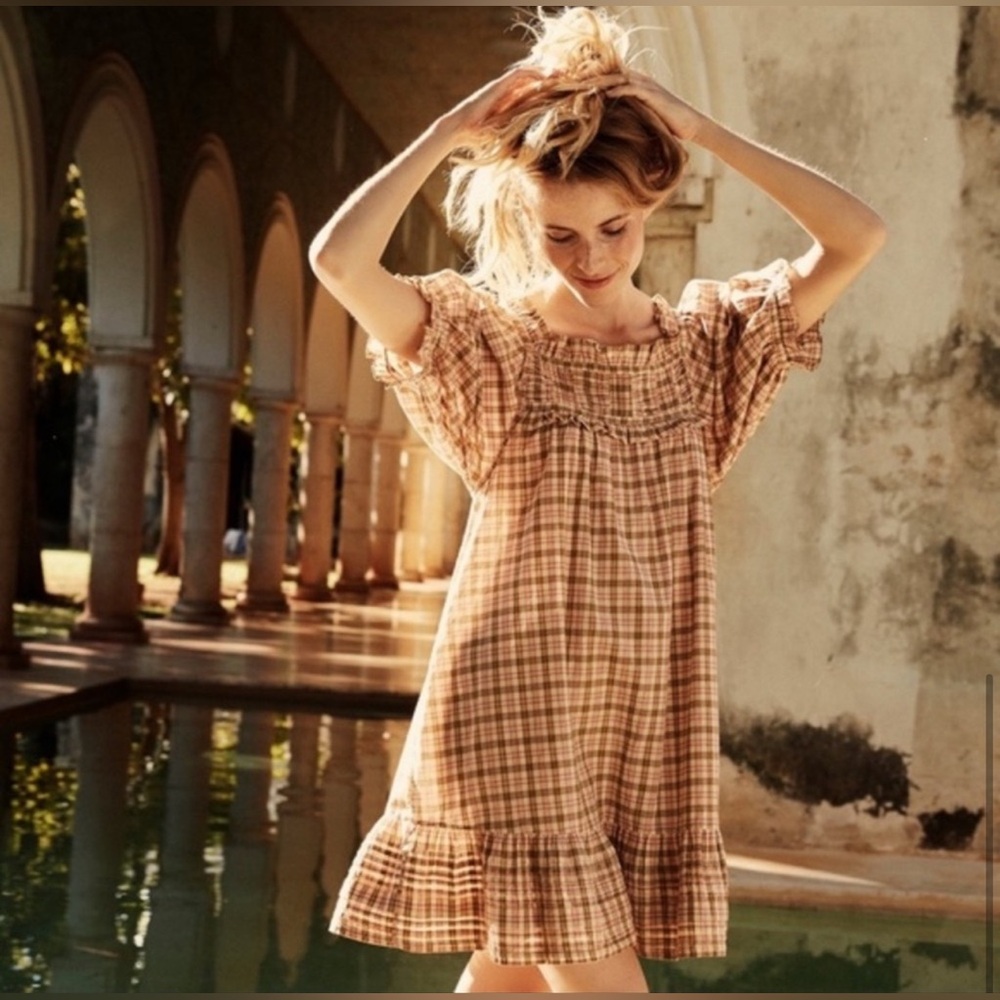 Doen Cadiz Plaid Mini Dress Austen
